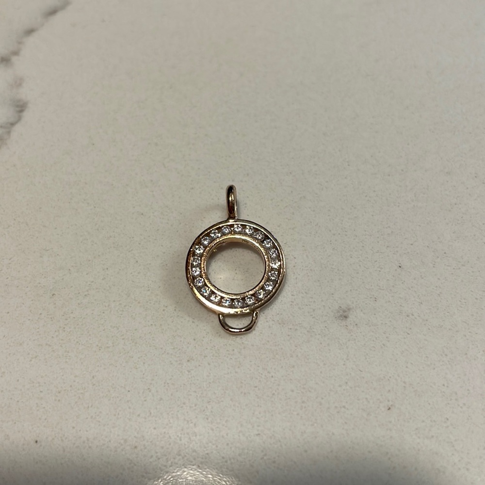 Thomas Sabo Roségold plated and eternity stone setting charm carrier